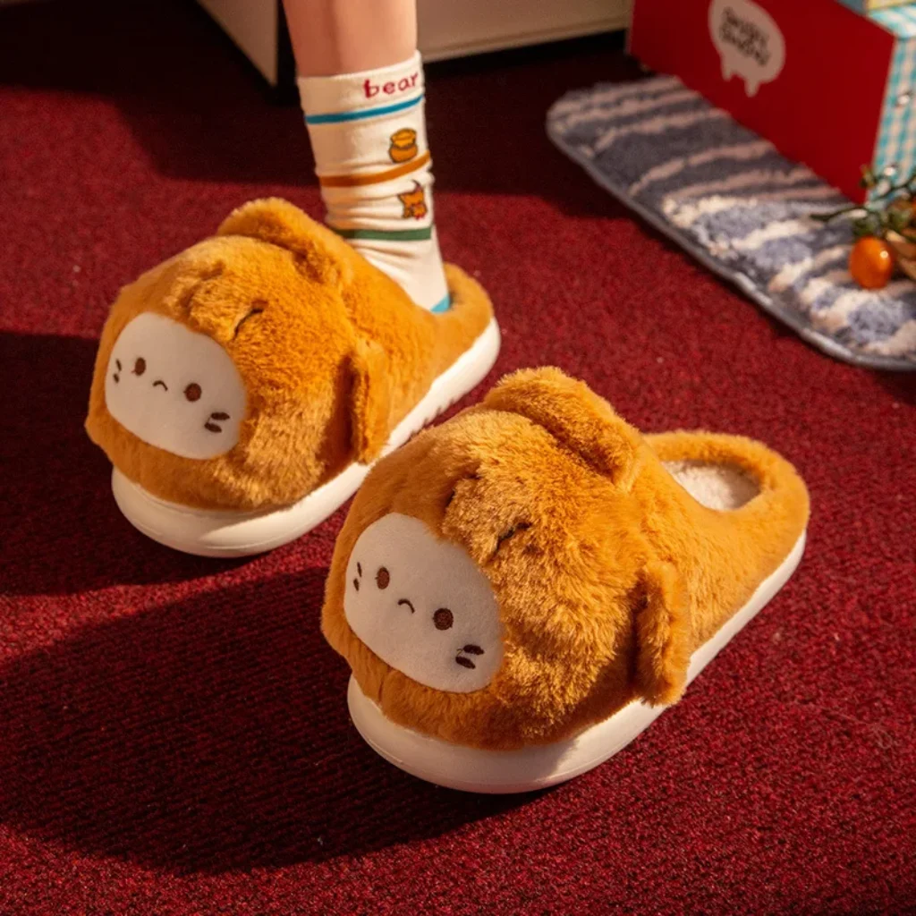 ZUOFU Cute Cartoon Taiyaki Style Warm Slippers, Unisex