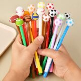 10-30Pcs Cartoon Colorful Football Theme Pens Sports Meet Football Carnival Birthday Celebration Party Gift Prize School Reward