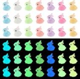 100/200Pcs Mini Resin Bunnies Miniature Figures 3D Little White Rabbit Ornament Micro Landscape Dollhouse Decoration Diy Crafts