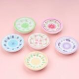 10/100pcs Kawaii Simulation Retro Flower Plate Resin Dollhouse Cabochon Fit Phone Decor DIY Hairpin Scrapbooking