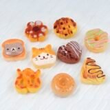 10/100Pcs Resin Patch Simulation Bread Cake Donut DIY Food Play Scrapbook Dollhouse Decorations DIY Decor Keychains Materials