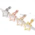 Solid 925 Sterling Silver Snaptite Stud Earring Post 4 Prongs Snap in Setting for Round Stones and Crystals ,1pair