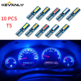 10Pcs T5 Led Bulb Canbus W3W 74 286 W1.2W Super Bright Car Interior Lights Auto Dashboard Lamp Warning Indicator Instrument 12V