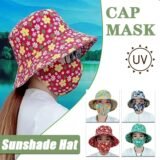 1/2/4PCS Summer Women Sun Hat UV Protection Wide Brim Floral Print Fisherman Hat for Outdoor Beach Riding Gardening Face Shading