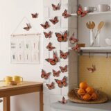 12pcs 3D Monarch Butterfly Wall Decals – PVC Plastic Butterflies for Home and Party Decor, Ideal for Weddings, Birthdays
