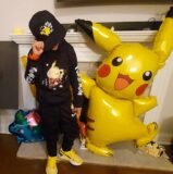 132cm Giant Pikachu Foil Balloon Pokemon Theme Party Decoration for Kids Birthday Baby Shower Pokemon Balloon