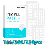 144/360/720pcs Hydrocolloid Acne Pimple Patches for Face, Effective Blemish Spot Treatment, Invisible & Skin-Friendly
