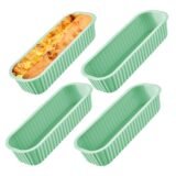 1/4Pcs Mini Rectangular Silicone Pans for Bread Toast Cake Baking Molds Non-Stick Cake Pans Brownie Mould Loaf Pastry Tool