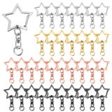 15/25/40 Set Star Shaped Rotating Spring Keychain, Suitable For  Keychain Lanyard, DIY Crafts, Holiday Gift, Bag Decorations