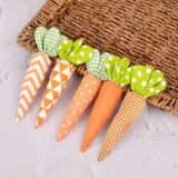 1/5pcs Easter Carrot Ornaments 2025 Spring Easter Party Decoration for Home Kids Birthday Favors Gift Soft Artificial Carrot Toy