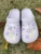 16 pieces of purple water ripples stars, flowers, white hearts, pink flower shoe buckle DIY decoration, suitable for women sanda