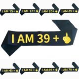 16 18 21 30 40 50 60 70 Birthday Party Black Gold Sash Ribbon Women and Men Birthday Party Decoration Supplies Favors