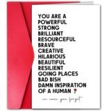 1 pc funny birthday card with words of encouragement. Perfect gift for family, friends, siblings, besties.