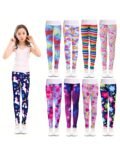 1pc Girls Kids Cute Unicorn Butterfly Colorful Printed Leggings, Athletic Leggings, Soft Comfortable Yoga Pants For 4-12 Years