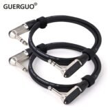 1PC Guitar Effects Pedal Cable Patch Cable Right Angle 6.5 Mono/Stereo Male to1/4 Inch TS/TRS Jack Copper Core PU Surface Wire