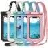 Universal Large Waterproof Phone Pouch, Suitable For Underwater, Snow, Rainforest, And Swimming. Transparent Dry Bag And Swimmin