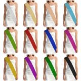 1 Piece Glitter Blank Satin Sash DIY Make Your Own Sashes for Wedding Bachelorette Bridal Shower Birthday Beauty Pageant Party