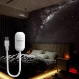 2-in-1 Mini Galaxy Star Projector Night Light USB Portable Starry Sky Ambient Lamp for Bedroom Sleep & Decoration Night Light