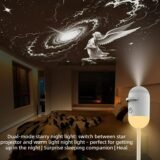 2-in-1 Mini Galaxy Star Projector Night Light with 10 Films Starry Sky Ambient Light for Bedroom Decor Kids Gift