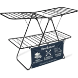 2 Tier Folding Rack Indoor Outdoor Collapsible Clothes Dryer Stand Heavy Duty Freestanding Garment Hanger Foldable Clothing Dry