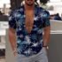 Colorful Men’s Linen Summer Short Sleeve Shirt Fashion, Short Sleeve Top 3D Cat Printed Pattern Men’s Clothing,