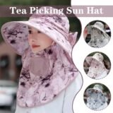 2025 New Women’s Wide Brim Sun Hat UV Protection Summer Riding Face Cover Oversized Tea Picking Sun Hats Visor Cooling