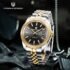 OLEVS 6635 Luxury Brand Ladies Watch Automatic Mechanical Wristwatch Waterproof Stainless Steel Watch For Women Chronograph Date