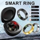 2026 New Smart Ring Heart Rate Blood Pressure Sleep Monitoring Motion Tracking IP68 Waterproof Men Women Smart Ring Holiday Gift