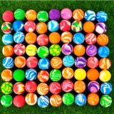 20PC Fun Colorful 2.5cm Soft Bouncy Ball Kids Birthday Party Baby Shower Gift Giveaway Pinata Filler Easter Carnival Prizes