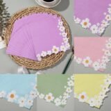 20Pcs Sweet Daisy Flower Napkins Disposable Paper Tissues Towel for Mother’s Day Baby Shower Wedding Party Decoration Tableware