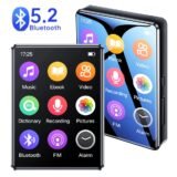2.4 Inch Full Touch Screen MP3 Walkman Student Version Mini Ultra-thin Bluetooth Portable Touch Screen Music Player Support FM