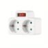 Delviz 18W Type-C Wall Outlet, 4A Smart Quick Charge interface, Universal Dual Socket,Switch control, 1A1C USB Port Power Socket
