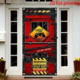 2D flat panel, 2D door curtain, 1 set with game controller design and the words “Game Area”