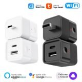 2in1 Tuya Smart WiFi Micro USB Type-C Adaptor Switch 5V Mini USB Power Adaptor Smart Life Control Via Alexa Google Yandex alice