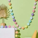 2m Colorful Pompom Pendant Garland Nordic Series Felt Ball String Hanging DIY Handmade Nursery Children Room Home Decor