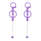 2pcs Beadable Keychains Colorful Metal Lobster Clasp Keyring Pendant For Making Jewelry DIY Keychain Bags Decoration Accessories
