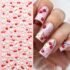 3D Cartoon Ladybug Nail Stickers Sweet Strawberry Cherry Blossoms Daisy Adhesive Nail Decals Spring Summer DIY Nail Art Decor