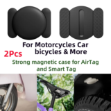 2Pcs Strong Magnetic Silicone Protective for Apple Airtag Hidden GPS Tracker Waterproof Holder for Smart Tag Bike Motorcycle Car