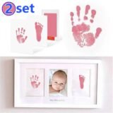 2set Pet Dog Footprint Handprint Pad Non-toxic Printing Pad Pet Footprint Baby Hand and feet Print Pad Footprint Paw Shower Gift