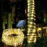 300LED Solar Rope Strip Light Outdoor Waterproof Fairy Light Strings Christmas Decor for Garden Lawn Tree Yard Fence Pathway