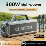 300W High-power Bluetooth Speaker Outdoor Waterproof Sound Box Portable Subwoofer 3D Stereo Reverberation System