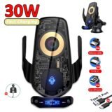 30W Magnetic Wireless Car Charger Wireless Charger For iPhone 15 14 13 12 Xiaomi Samsung Car Phone Holder Fast Charging Station