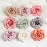 3/5/10Pcs Rose Artificial Silk Fake Flowers for Home Room Decoration DIY Accessories 8cm Fake Flowers Brides Party Wedding Decor