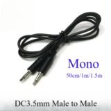 3.5mm 1/8″ TS Male Mini Plug to Male Monaural Mono Audio Cable 12V Trigger IR Infrared Sensor Receiver Extender 0.5m/1m/1.5m