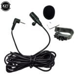 3m Long Stick on Car Microphone 2.5/3.5mm Jack Car Bluetooth External Microphone DVD Navigator Collar Clip Microphone with Snap