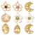 3pcs/Lot Stainless Steel Natural Stone Flower DIY Charms Leaf Life Tree Waterdrop Necklace Pendants Woman Moon Jewelry Wholesale