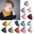 1pcs Cotton Soft Baby Bibs Solid Color Infant Bib Newborn Burp Cloths Bandana Scarf for Kids Boy Girls Feeding Saliva Towel
