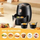 3Pcs Silicone Muffin Cups Non-Stick Round Mold for Baking Cupcakes Egg Tarts Reusable Ramekins Oven Air Fryer Kit