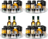 4-Pack Large 13″ Clear Turntable Organizer, Non-Skid Lazy Susan for Pantry, Kitchen Countertop Storage Containers