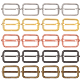 40/70/100 Pcs 25MM 3 Way Sliding Buckles, Adjustable Metal Webbing Buckle for Backpacks, Dog Collars, Purses and Bag Making